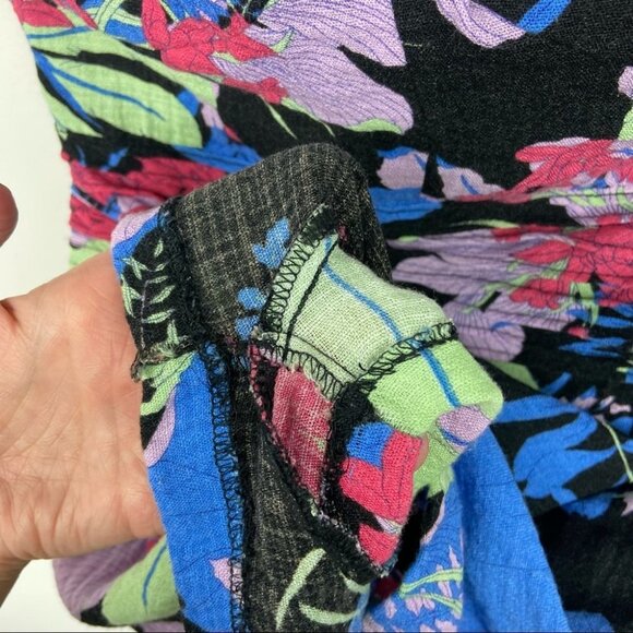 Urban Outfitters Kimchi Blue Field Day Strapless Floral Tropical‎ Romper Boho 0 - Picture 2 of 9